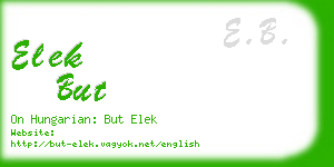 elek but business card